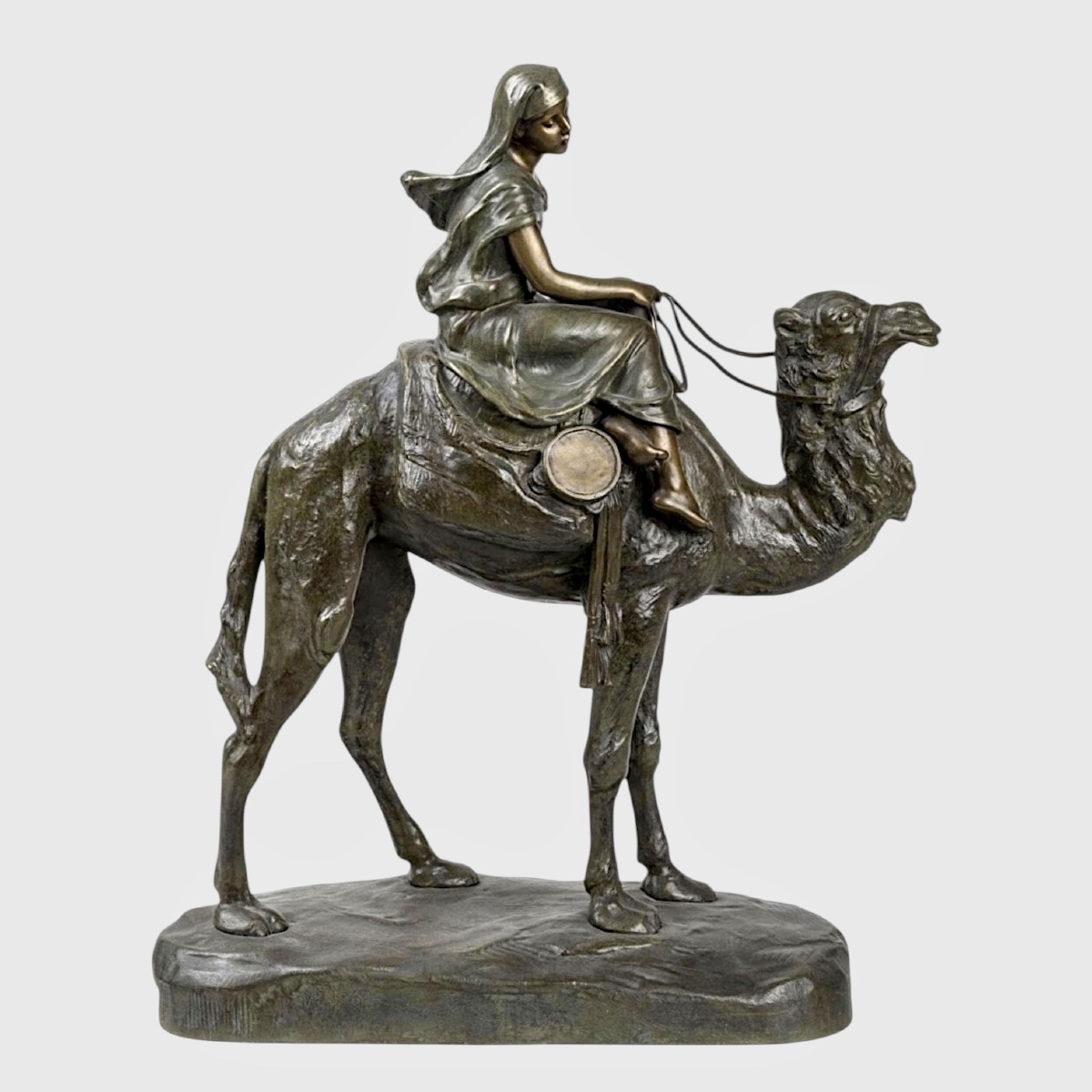 Sculpture - Jeune Méhariste Au Dromadaire , Antoine BOFILL (1875-1921) - Bronze-photo-2