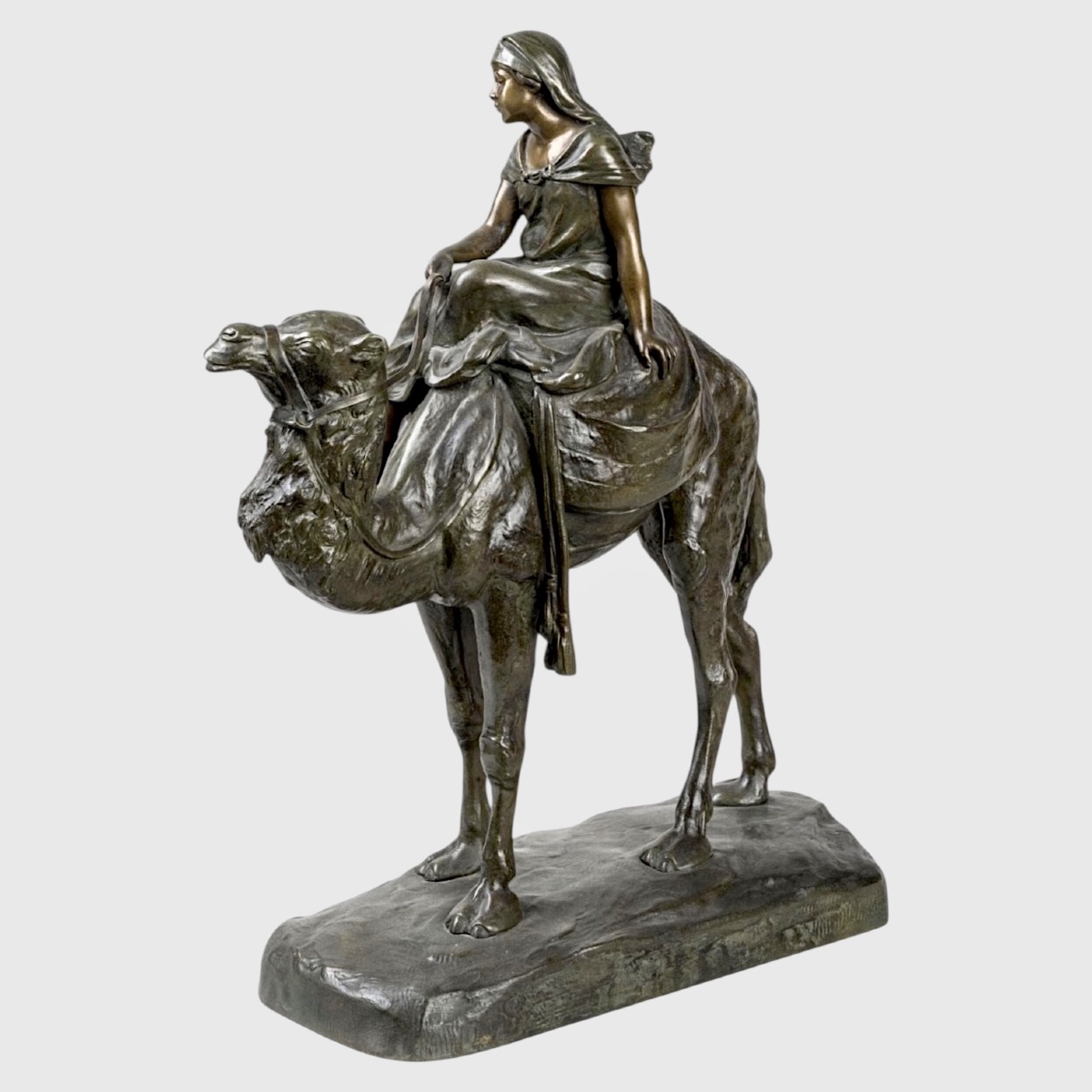 Sculpture - Jeune Méhariste Au Dromadaire , Antoine BOFILL (1875-1921) - Bronze-photo-4