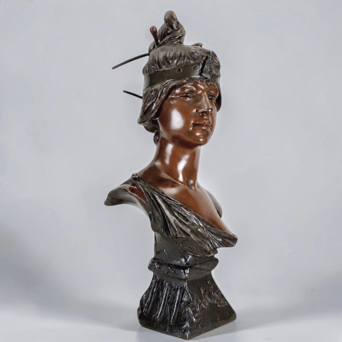 Sculpture - BAKIE , Allégorie De La Nubie Par GEORGES CHARLES COUDRAY (1862-1944) - Bronze-photo-2