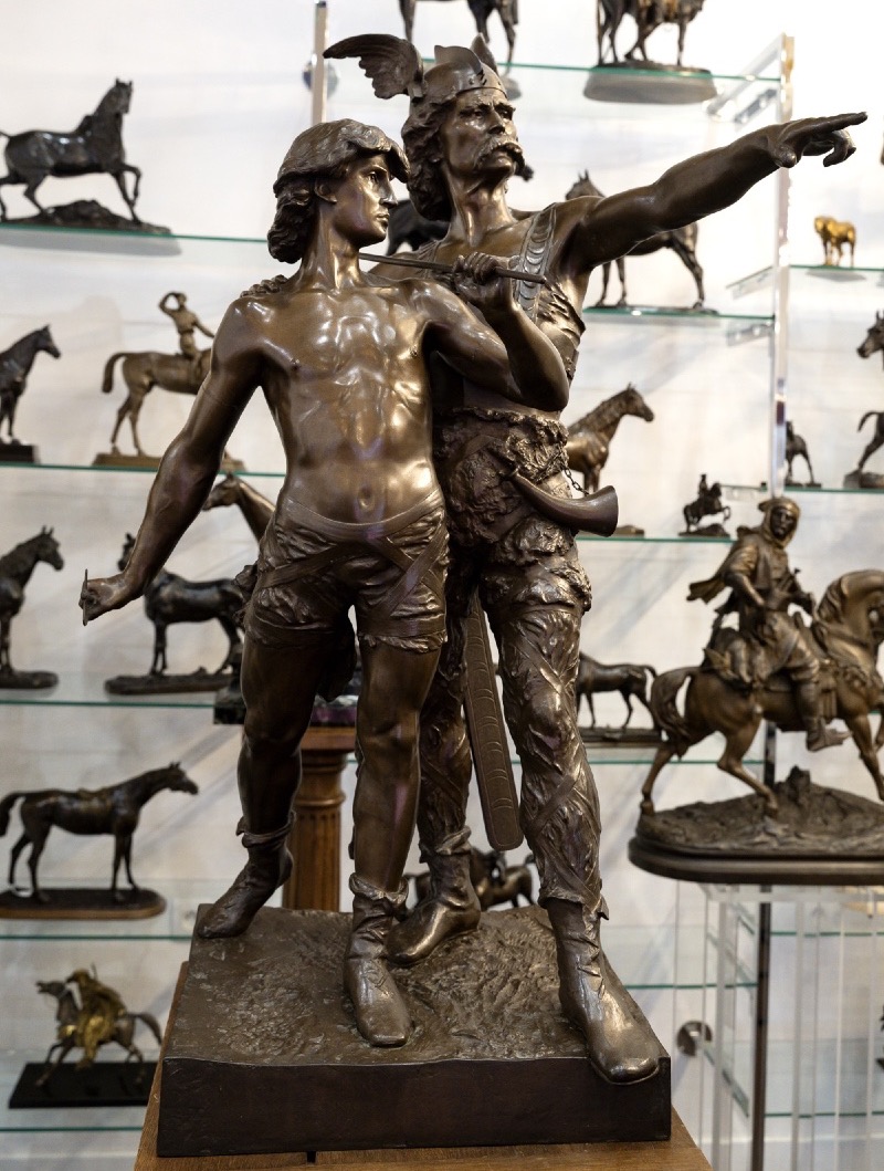 Sculpture - Pro Patria , Emile - Louis Laporte (1858–1907) - Bronze 
