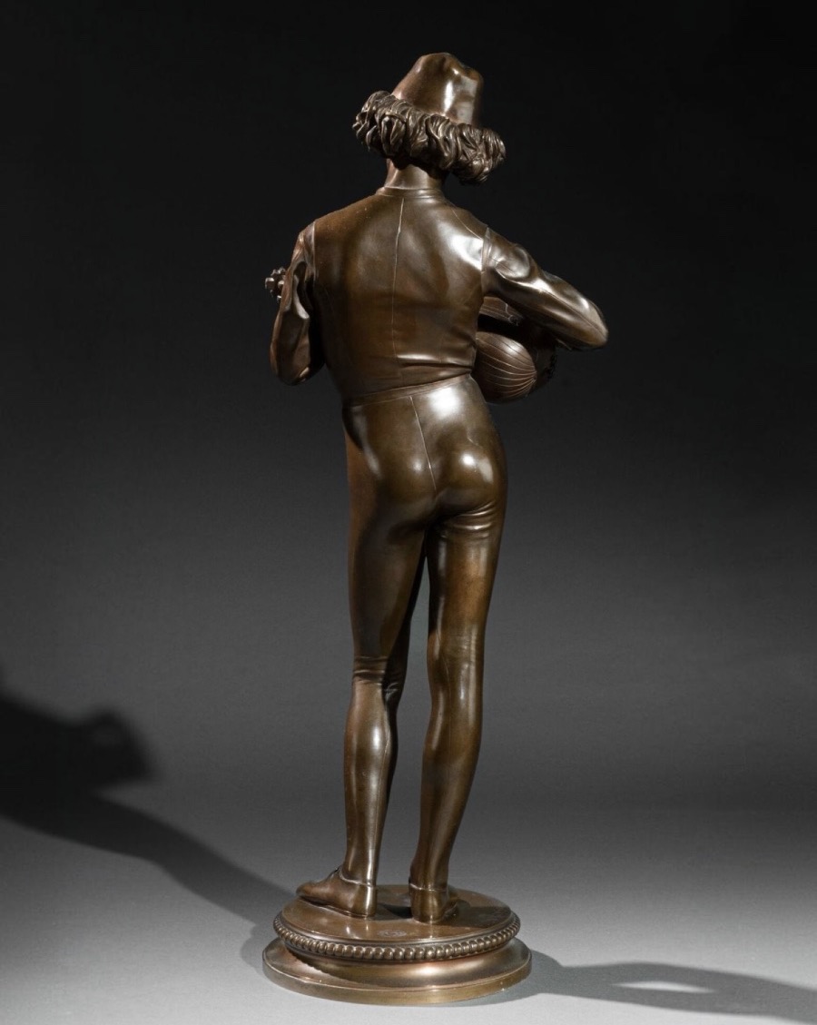 Sculpture  - Le Chanteur Florentin , Paul Dubois (1829-1905) / F.Barbedienne Fondeur - Bronze-photo-4