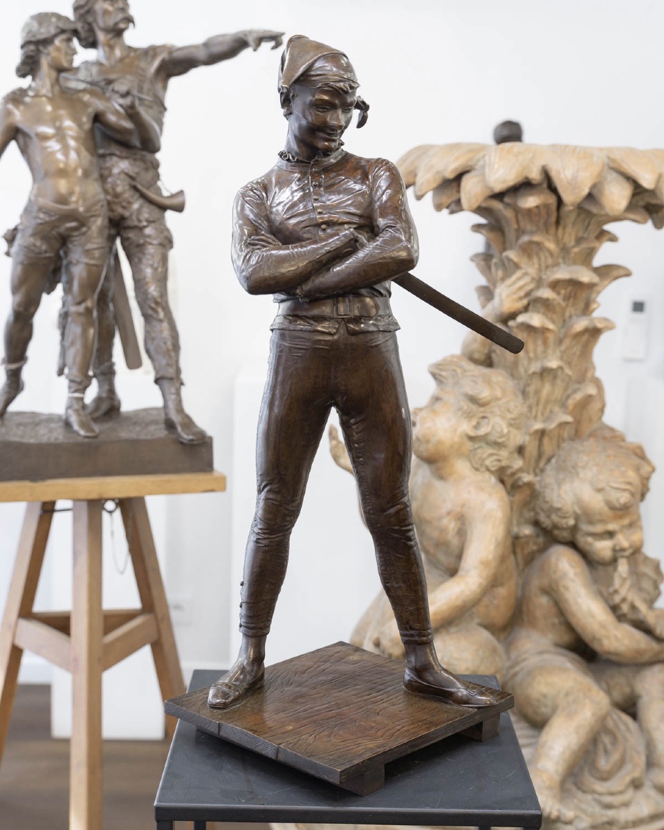 Sculpture - Harlequin , Rene De Saint - Marceaux (1845–1915) / F. Barbedienne Foundry - Bronze-photo-2