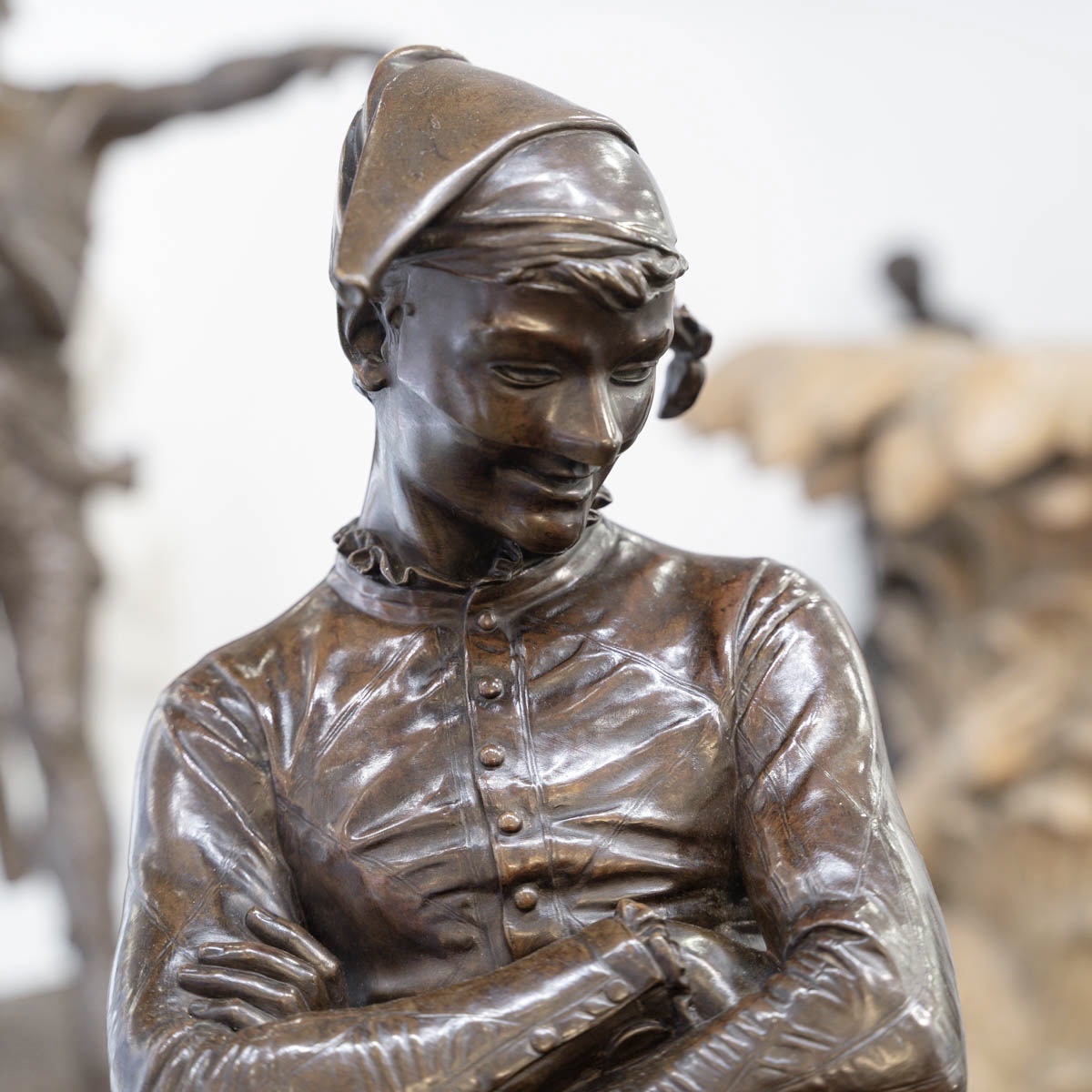 Sculpture - Harlequin , Rene De Saint - Marceaux (1845–1915) / F. Barbedienne Foundry - Bronze-photo-4