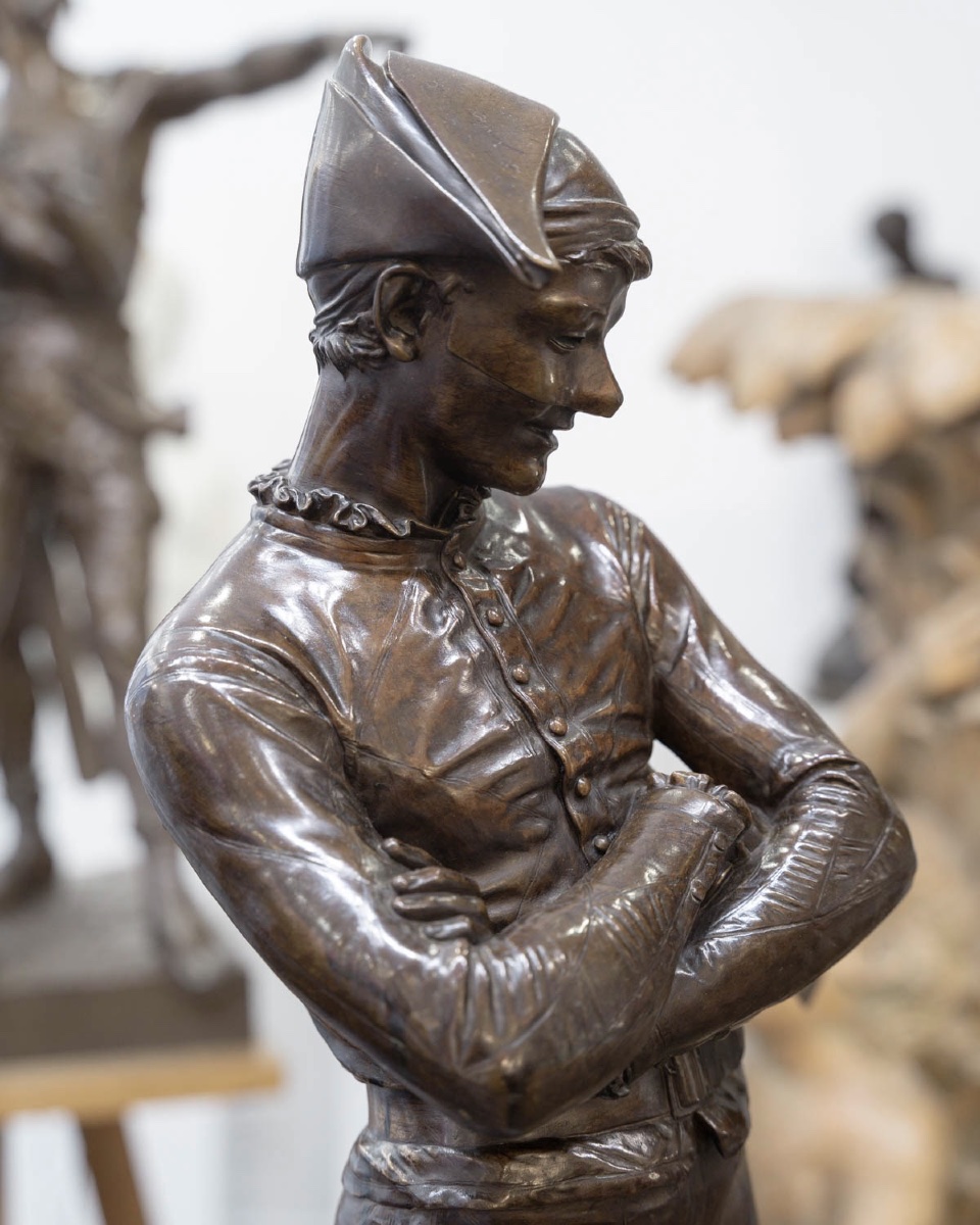 Sculpture - Harlequin , Rene De Saint - Marceaux (1845–1915) / F. Barbedienne Foundry - Bronze-photo-1