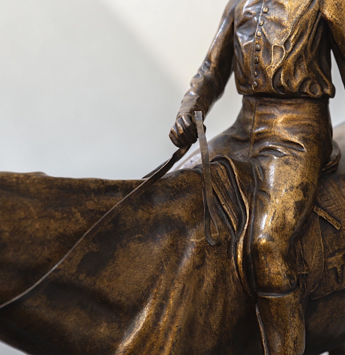 Sculpture - Jockey On Horseback , Alfred Dubucand (1828–1894) - Bronze    -photo-4