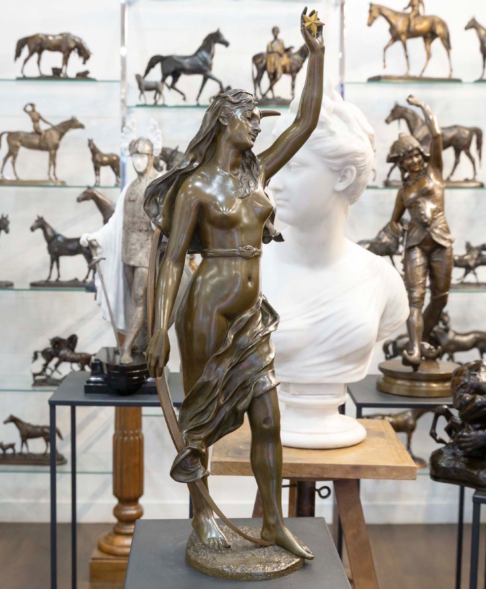 Sculpture - The Shepherd’s Star ,  Henri - Louis Levasseur (1853-1934)- Bronze-photo-2