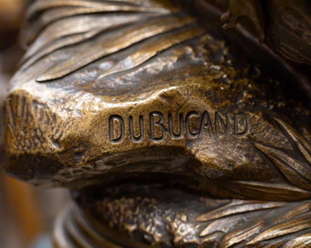 Sculpture - The Pheasant And The Lizard , Alfred Dubucand (1828–1894) - Bronze-photo-7