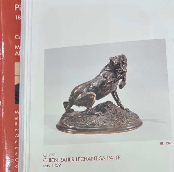 Sculpture - Chien Ratier Léchant Sa Patte , Pierre - Jules Mêne (1810-1879) - Bronze-photo-2