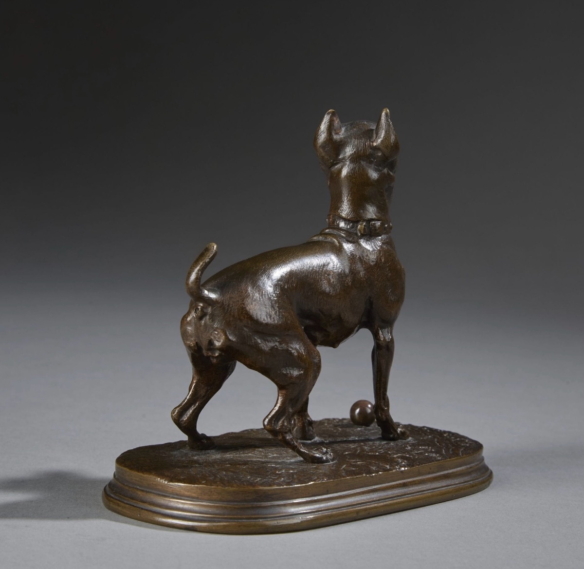Sculpture - La Chienne LUTINE , Pierre - Jules Mêne (1810-1879) - Bronze -photo-4