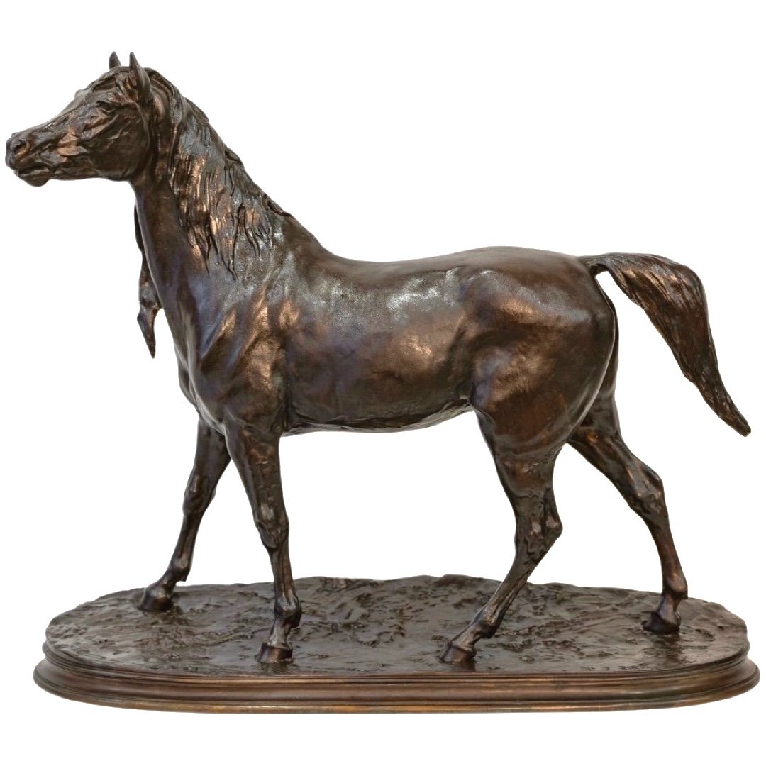 Sculpture - La Jument Normande Par Pierre-jules Mène (1810-1879) - Bronze