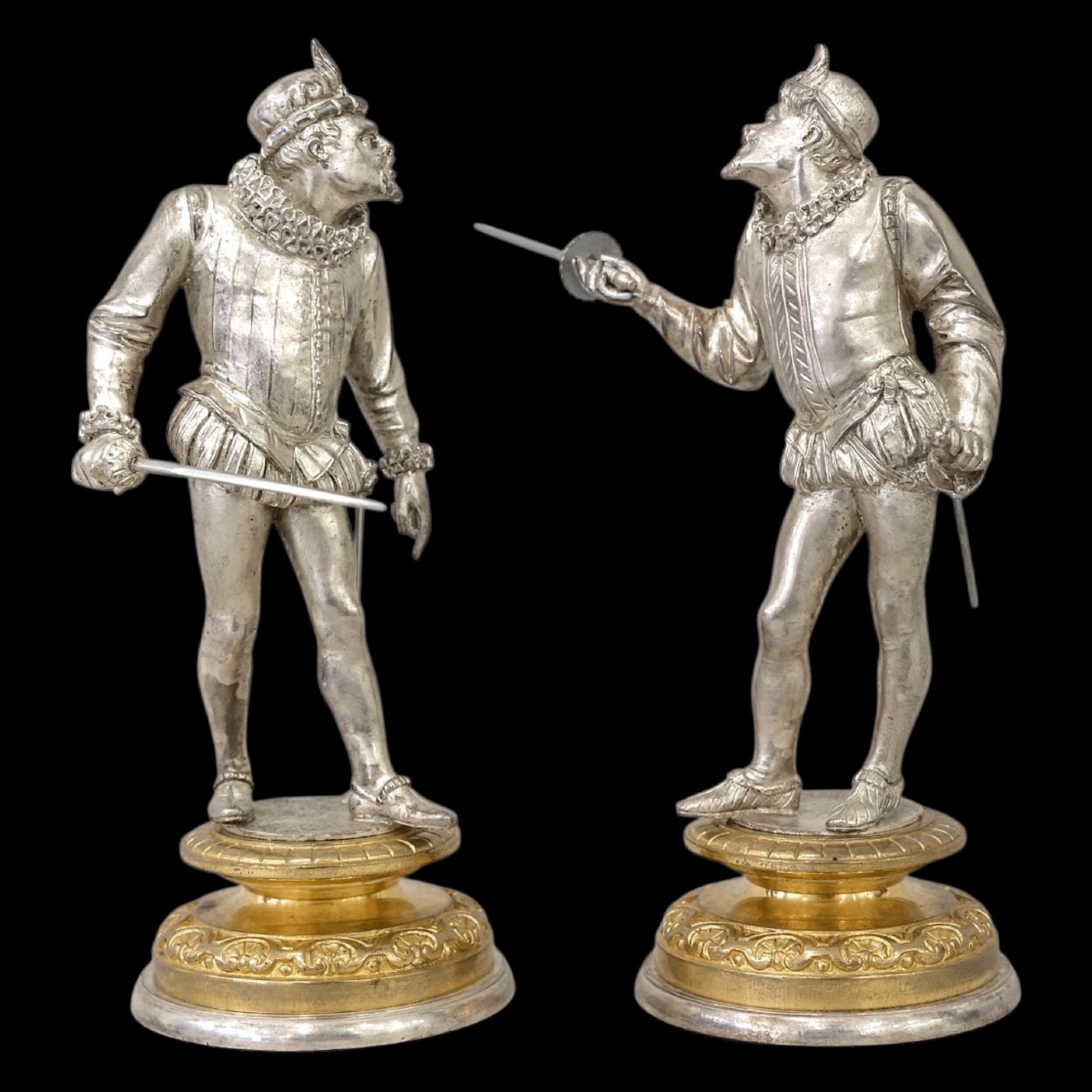 Pair Of Duelists  , Emile Guillemin (1841-1907) - Bronze-photo-3