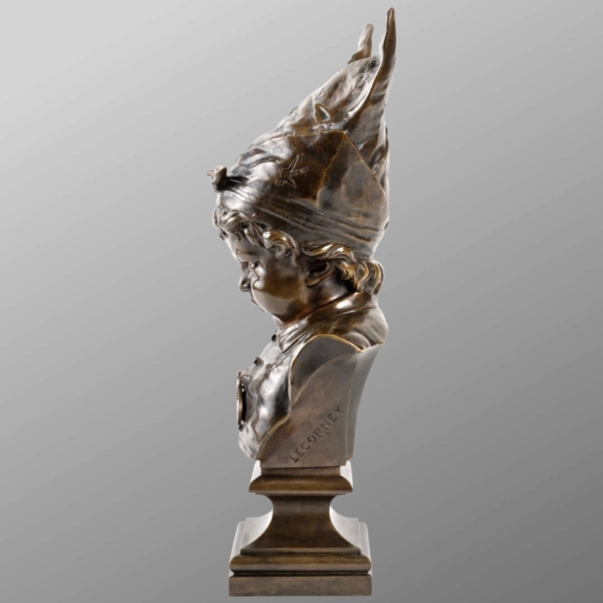 Sculpture - In Penance , Nicolas Lecornet Dit Lecorney - Bronze -photo-3