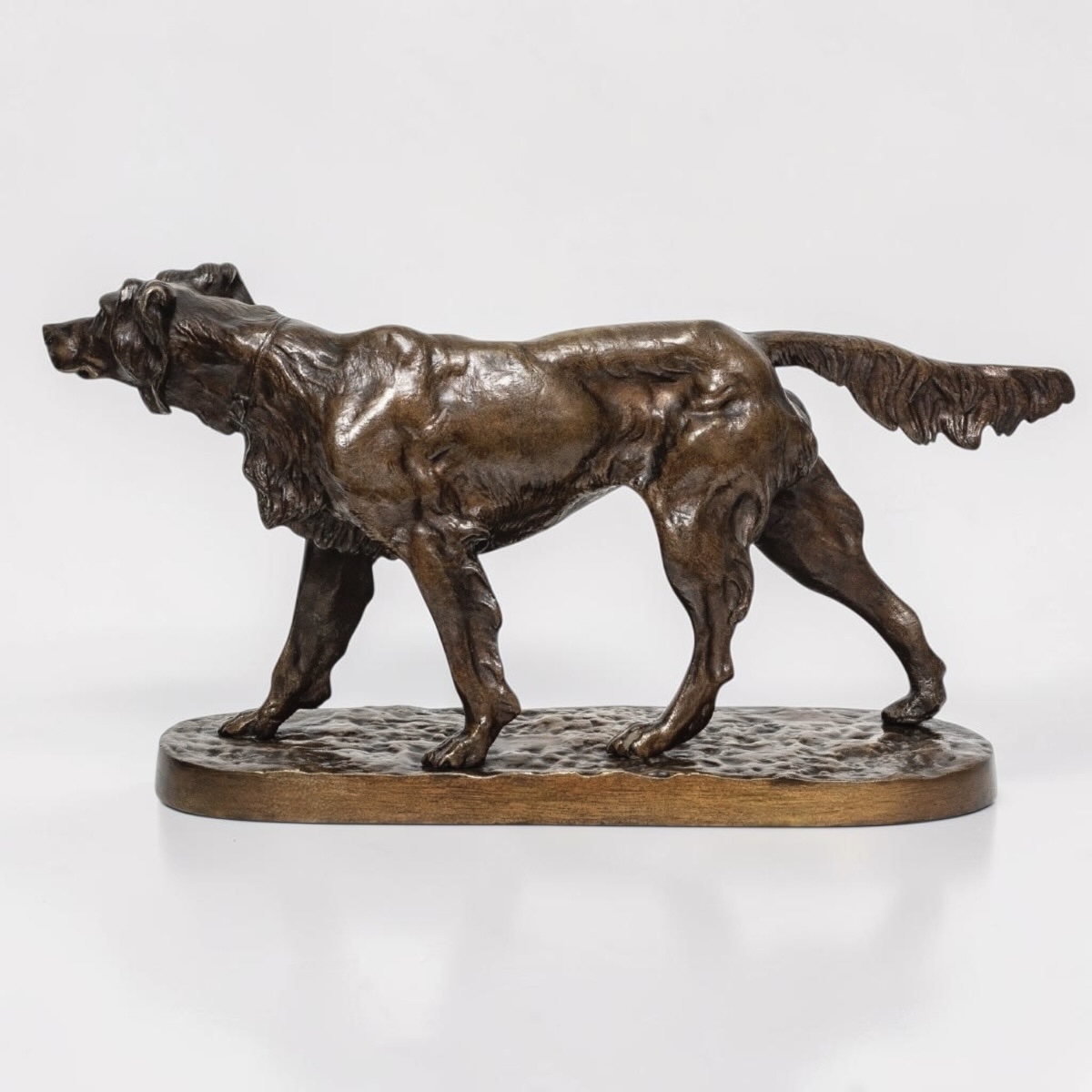 Sculpture - Chien Setter , Jules Moigniez (1835 - 1894) - Bronze -photo-3