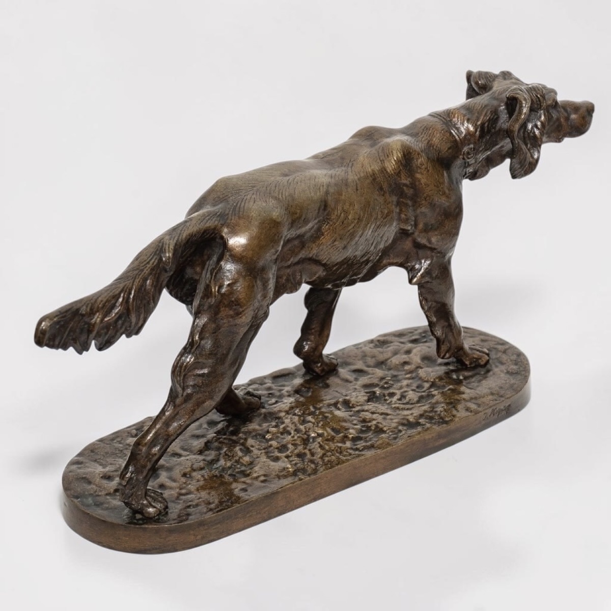 Sculpture - Chien Setter , Jules Moigniez (1835 - 1894) - Bronze -photo-4