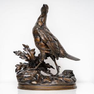 Sculpture - Partridge , Jules Moigniez (1835 - 1894) - Bronze XIXth Century