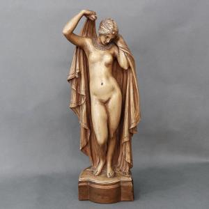 Sculpture - Phryne Remitting Her Sails , James Pradier (1790-1852) - Terracotta