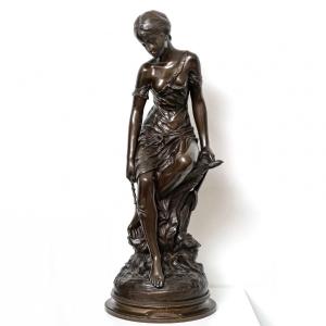 Sculpture - La Libellule , Édouard Drouot (1859-1945) - Bronze 