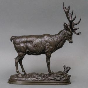 Sculpture - Deer , Paul - Edouard Delabrierre (1829-1912) - Bronze