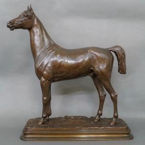Sculpture - Cheval Pur - Sang "KAOLIN" , Alfred Dubucand (1828 - 1894) - Bronze
