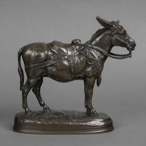 Sculpture - Donkey  , Alfred Barye (1839-1895) - Bronze