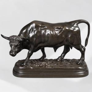 Sculpture - Taureau Debout , Louis Vidal (1831-1892) - Bronze