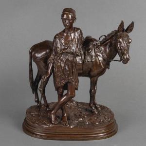 Sculpture - The Anier Of Cairo , Alfred Dubucand (1828-1894) - Bronze