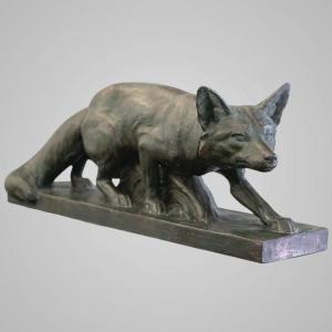 Sculpture - Le Renard , Henri Bargas - Terre Cuite
