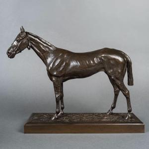 Sculpture - Cheval De Course , Henri De Vains (1851 - 1909) - Bronze