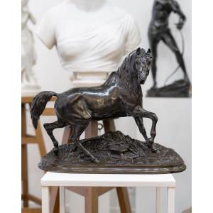 Sculpture - The Free Horse , Pierre - Jules Mêne (1810-1879) - Bronze