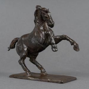 SCULPTURE - LE CHEVAL CABRÉ , FRANCIS POIRIER SCULPTEUR - BRONZE