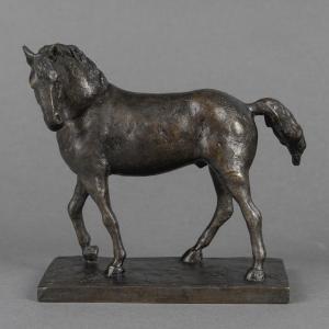 SCULPTURE - CHEVAL À L’ ARRÊT , GUILLAUME (XXème) Et ÉMILE GODARD (1911-1971) FONDEUR - BRONZE