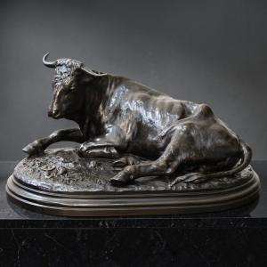 Sculpture - The Reclining Bull , Rosa Bonheur (1822–1899) - Bronze