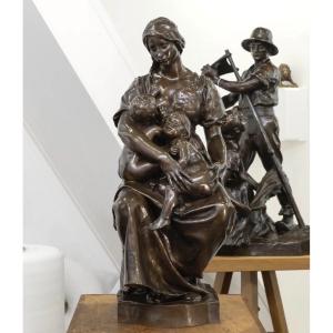 Sculpture - Motherhood, Paul Dubois (1829–1905) - Bronze