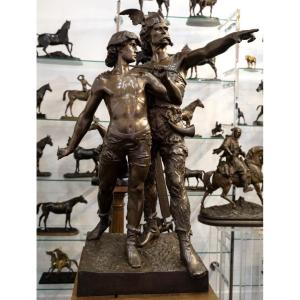 Sculpture - Pro Patria , Emile - Louis Laporte (1858–1907) - Bronze 