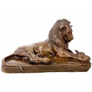 The Lion And The Rat By Victor Peter (1840 - 1918) , Fonte Susse Frères - Bronze