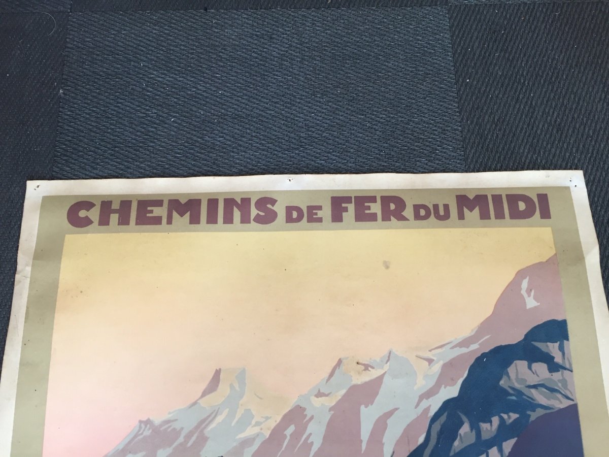 Affiche De Paul Champeix Chemins De Fer Du Midi Les Eaux Bonnes Vers 1935-photo-2