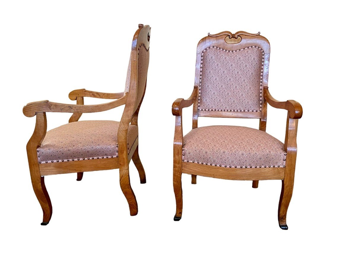 Paire De Fauteuils Restauration