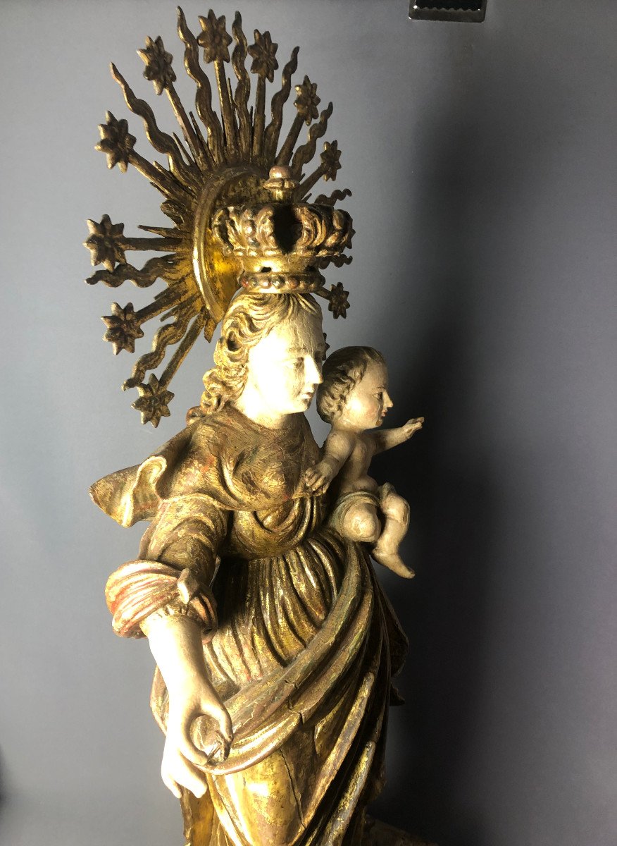 Vierge Du Rosaire ,espagne 18 Em -photo-4