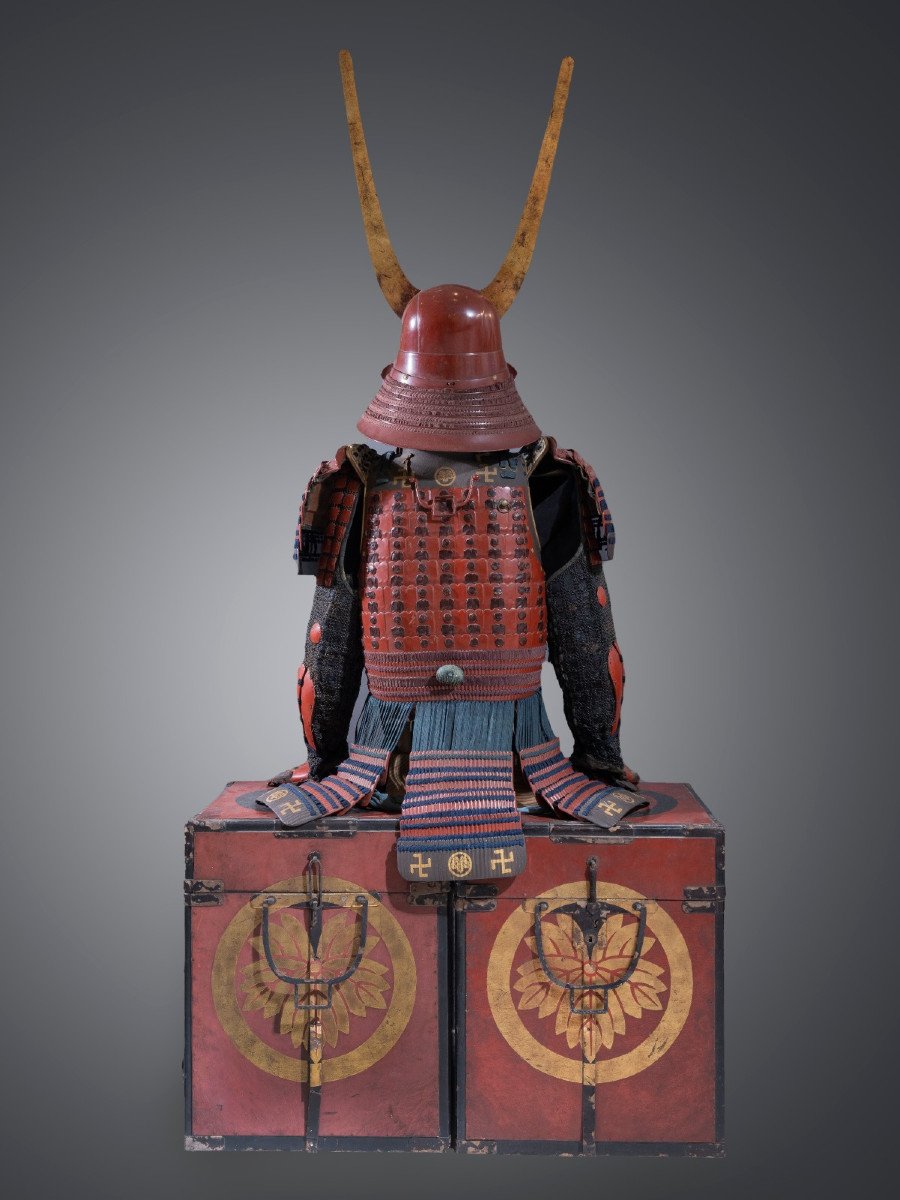 Armure Samourai ,aka Kiritsuke Yozane Do Tosei Gusoku,edo Japon-photo-2