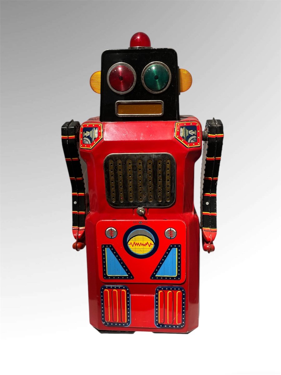 Masudaya Gang Of Five Robots Radicon,non Stop Robot,giant Sonic Robot,target Robot Japon -photo-2