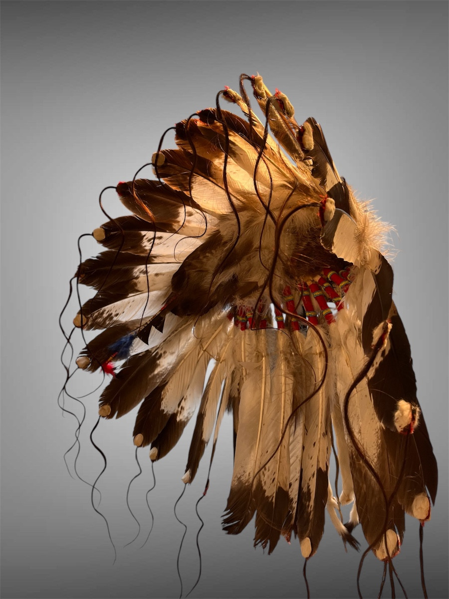 Coiffe Sioux Lakota , Avec Son Certificat Cites -photo-1
