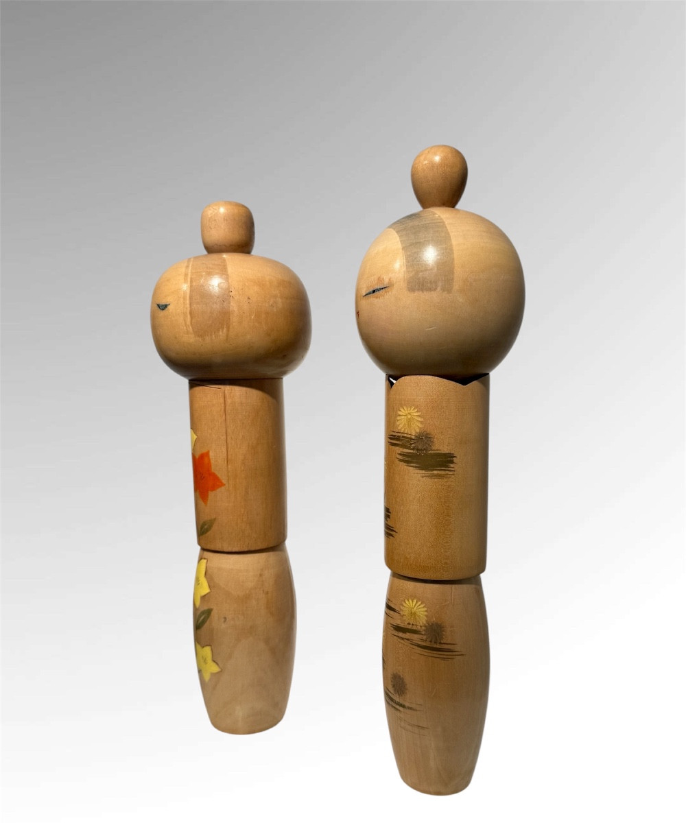 Two Sosaku Kokeshi From Sadao Kishi ,japan-photo-4