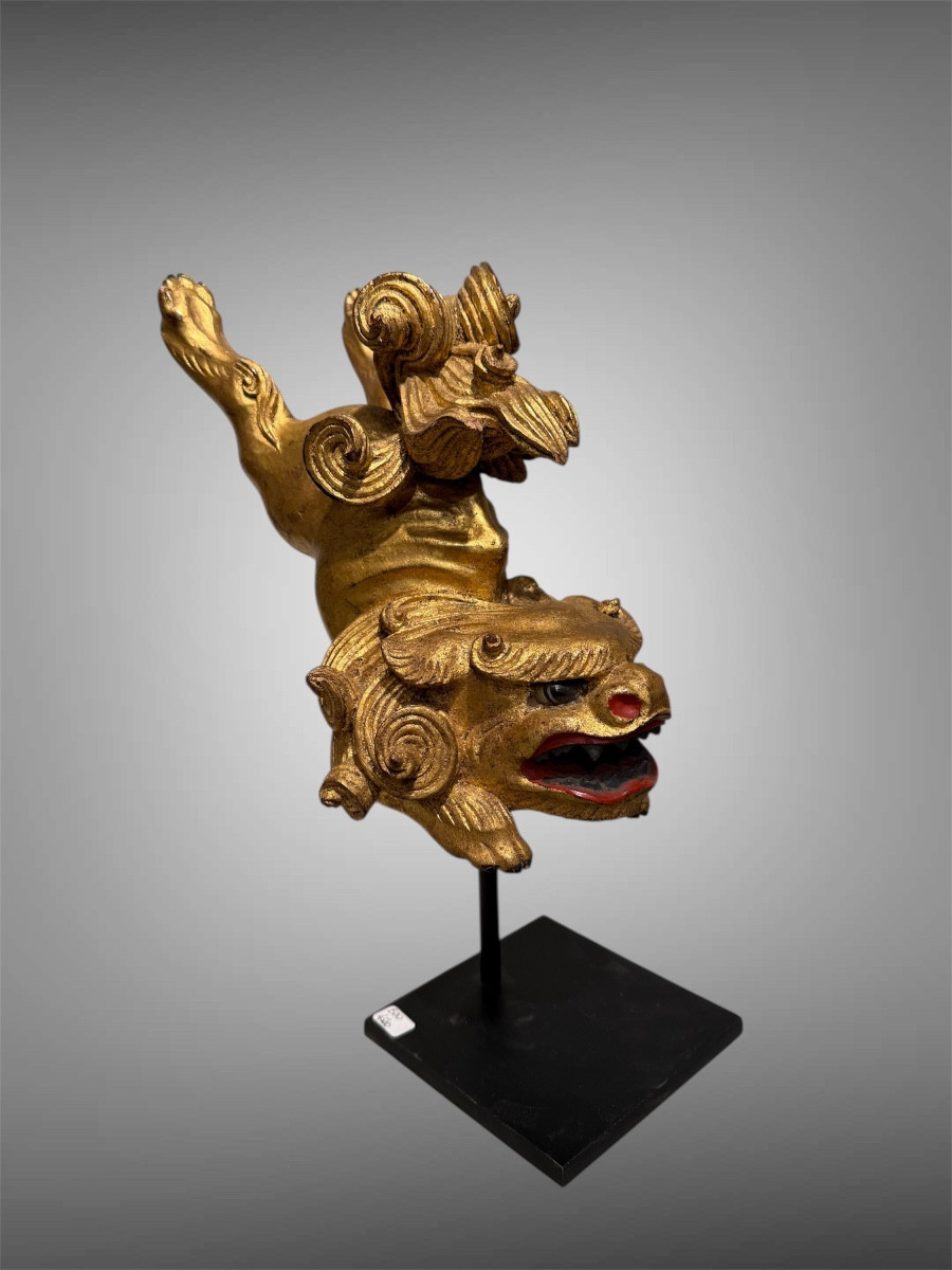 grand maedate  shishi signé Yoshimishi Edo-photo-3