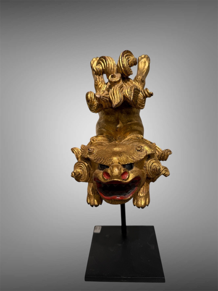 grand maedate  shishi signé Yoshimishi Edo-photo-3