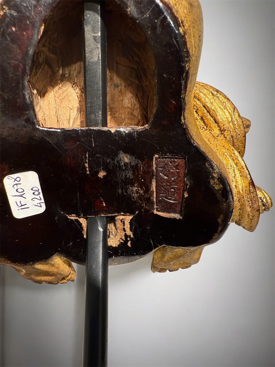 grand maedate  shishi signé Yoshimishi Edo-photo-4