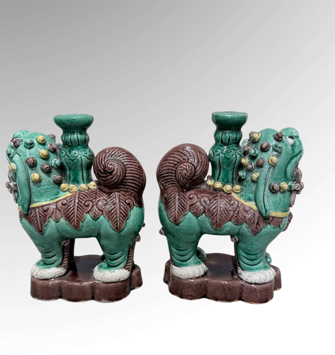 paire de chiens de fo porte encens Chine -photo-2