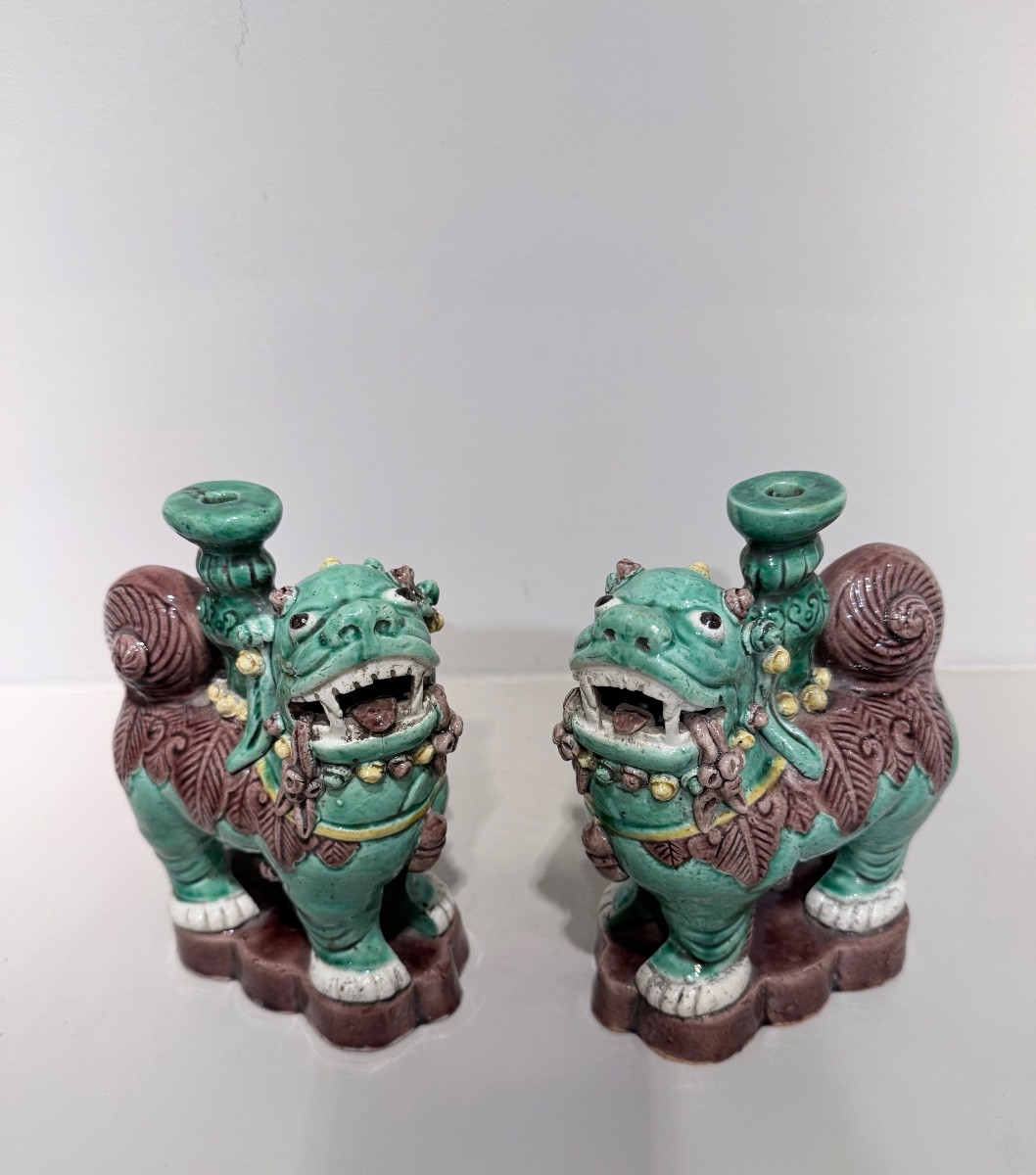 paire de chiens de fo porte encens Chine -photo-6