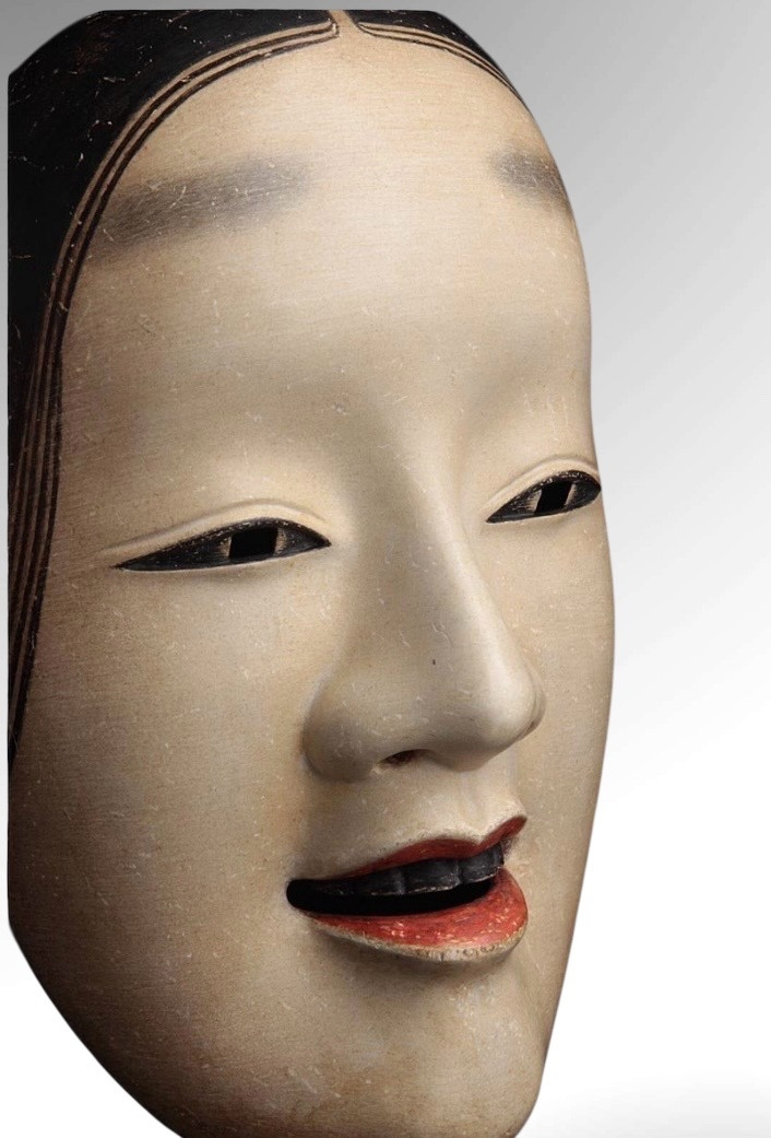 masque noh "magojiro"  signé mitsughari Tajuna Japon-photo-2