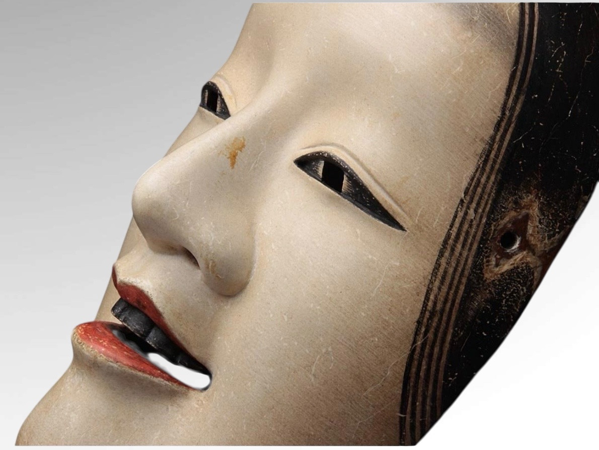 masque noh "magojiro"  signé mitsughari Tajuna Japon-photo-3