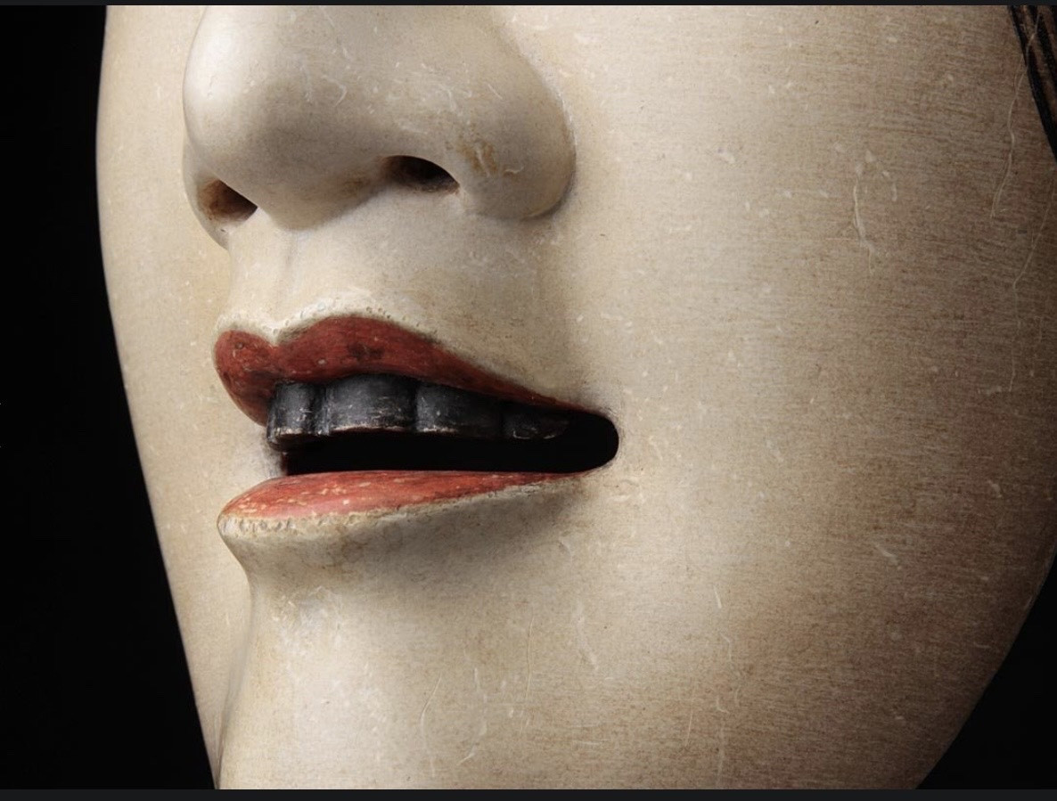 masque noh "magojiro"  signé mitsughari Tajuna Japon-photo-3